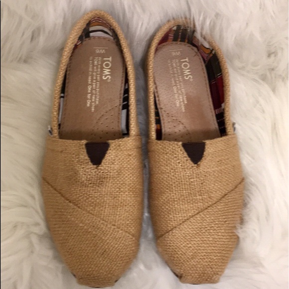 toms womens burlap classic slip ons